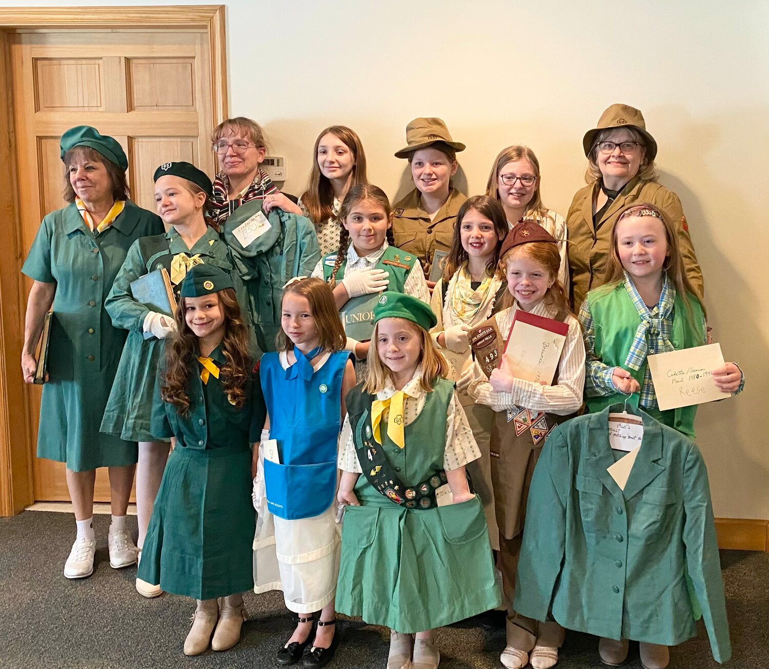 Across the ages: Walton Girl Scouts modeled seven decades of uniforms at a vintage fashion show held Saturday, April 27.
